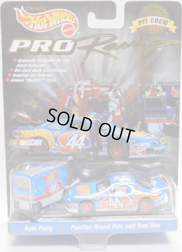 画像1: 1998 HOT WHEELS PRO RACING PIT CREW 【#44 TEAM HOT WHEELS/PONTIAC GRAND PRIX and TOOL BOX】　RACE TEAM LT.BLUE/RR