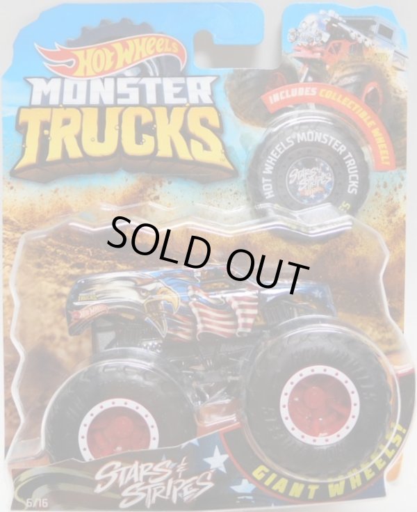 画像1: 2018 HW MONSTER TRUCKS! 【STARS & STRIPES】 DK.BLUE (includes COLLECTABLE WHEEL!)