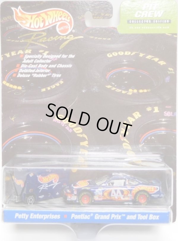 画像1: 2000 HOT WHEELS RACING PIT CREW 【#44 TEAM HOT WHEELS/PONTIAC GRAND PRIX and TOOL BOX】　RACE TEAM DK.BLUE/RR