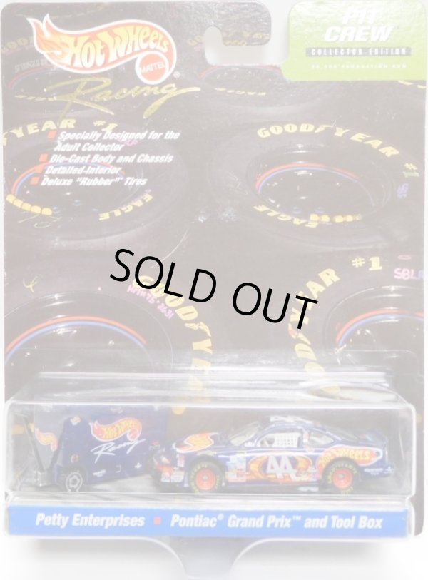 画像1: 2000 HOT WHEELS RACING PIT CREW 【#44 TEAM HOT WHEELS/PONTIAC GRAND PRIX and TOOL BOX】　RACE TEAM DK.BLUE/RR