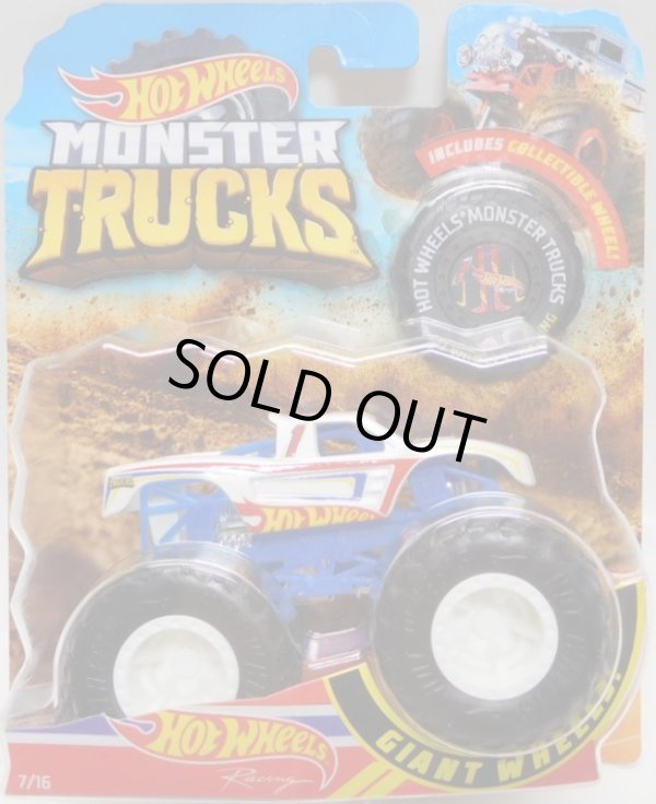 画像1: 2018 HW MONSTER TRUCKS! 【HOT WHEELS RACING】 RACE TEAM WHITE (includes COLLECTABLE WHEEL!)