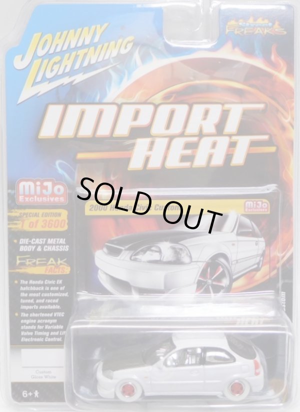 画像1: 2018 JOHNNY LIGHTNING - IMPORT HEAT  "MIJO EXCLUSIVE" 【2000 HONDA CIVIC CUSTOM】 WHITE/RR (WHITE LIGHTNING）