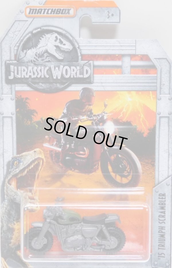 画像1: 2018 MATCHBOX "JURASSIC WORLD"  【'15 TRIUMPH SCRAMBLER】  OLIVE-GRAY (予約不可）