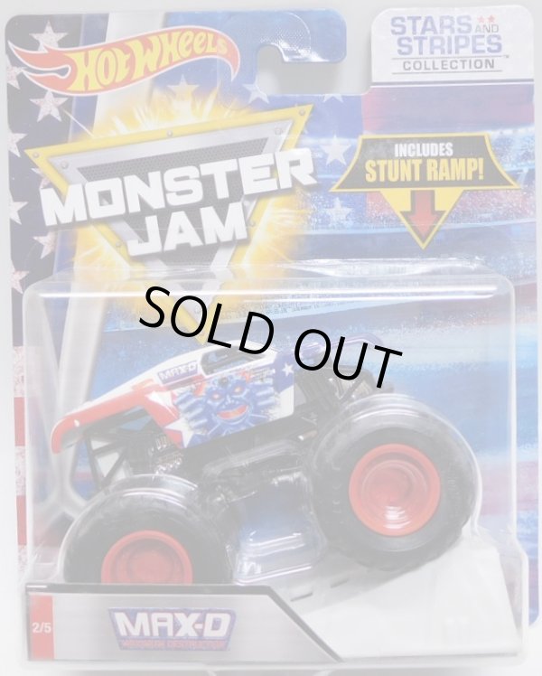 画像1: 2018 MONSTER JAM includes STUNT RAMP! "STARS AND STRIPES" 【MAX-D】 WHITE-BLUE-RED (予約不可）