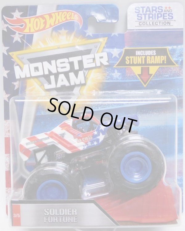 画像1: 2018 MONSTER JAM includes STUNT RAMP! "STARS AND STRIPES" 【SOLDIER FORTUNE】 WHITE-BLUE-RED (予約不可）