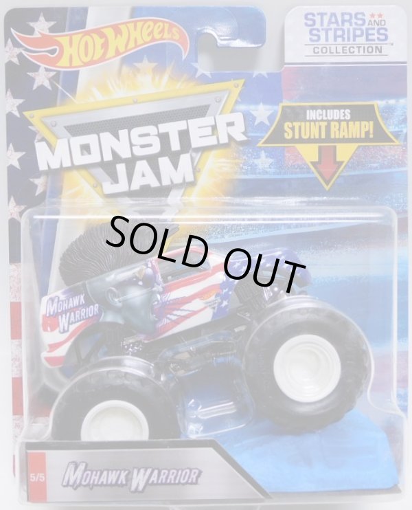 画像1: 2018 MONSTER JAM includes STUNT RAMP! "STARS AND STRIPES" 【MOHAWK WARRIOR】 WHITE-BLUE-RED (予約不可）