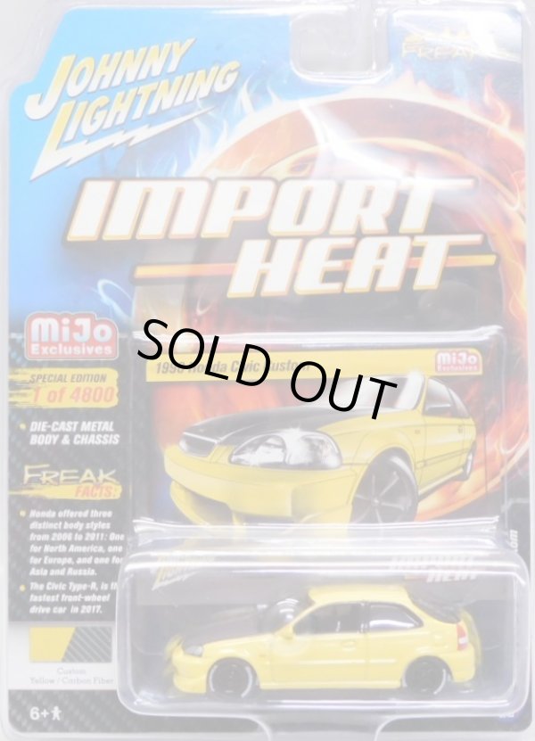 画像1: 2018 JOHNNY LIGHTNING - IMPORT HEAT  "MIJO EXCLUSIVE" 【1998 HONDA CIVIC CUSTOM】YELLOW/RR