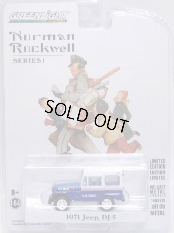 画像1: 2018 GREENLIGHT NORMAN ROCKWELL S1 【1971 JEEP DJ-5】 WHITE-BLUE/RR 