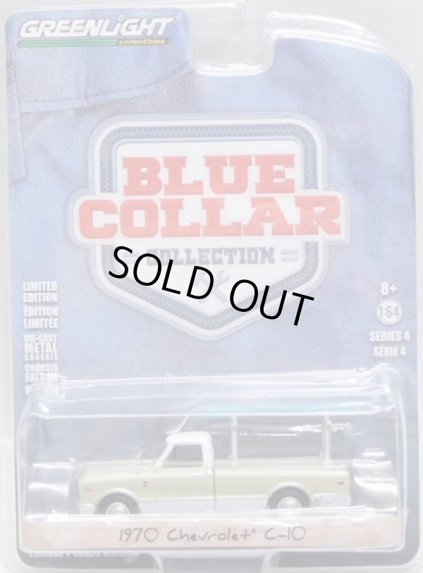 画像1: 2018 GREENLIGHT BLUE COLLAR COLLECTION S4 【1970 CHEVROLET C-10】 PALE LT.GREEN-WHITE/RR 