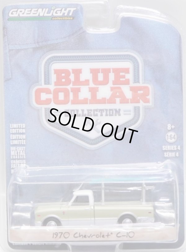 画像1: 2018 GREENLIGHT BLUE COLLAR COLLECTION S4 【1970 CHEVROLET C-10】 PALE LT.GREEN-WHITE/RR 