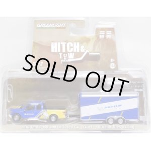 画像: 2018 GREENLIGHT - HITCH & TOW S13 【2016 FORD F-150 AND ENCLOSED CAR TRAILER (MICHELIN TIRES RACING)】 BLUE-YELLOW/RR