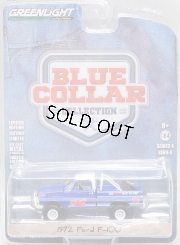 画像1: 2018 GREENLIGHT BLUE COLLAR COLLECTION S4 【1972 FORD F-100】 BLUE/RR 