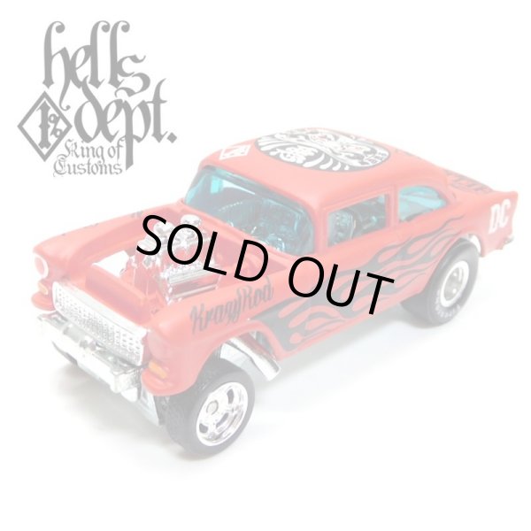 画像1: HELLS DEPT 2019 - LOWERED B'STYLE 【'55 CHEVY BEL AIR GASSER (カスタム完成品)】FLAT RED/RR（送料サービス適用外）