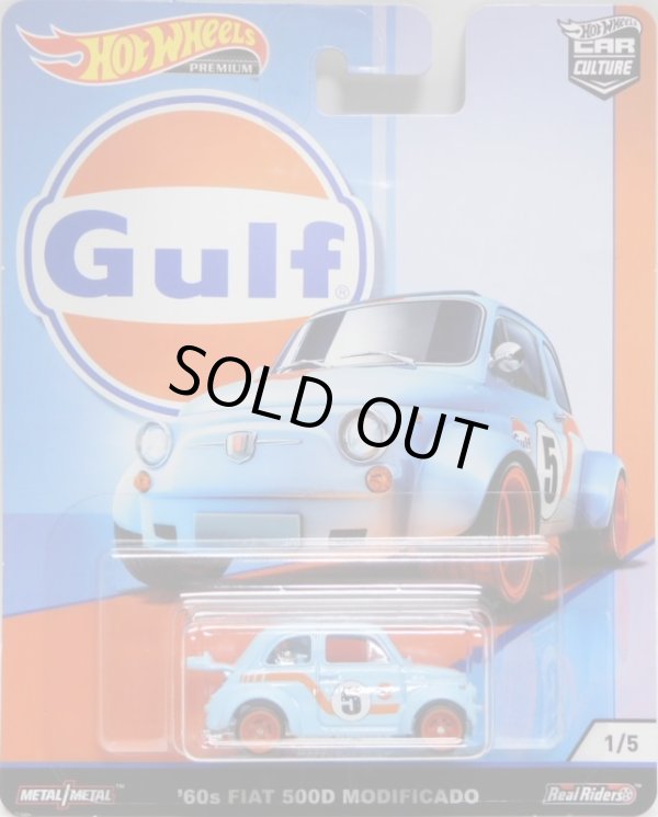 画像1: 2019 HW CAR CULTURE "GULF RACING" 【'60s FIAT 500D MODIFICADO】 LT.BLUE/RR