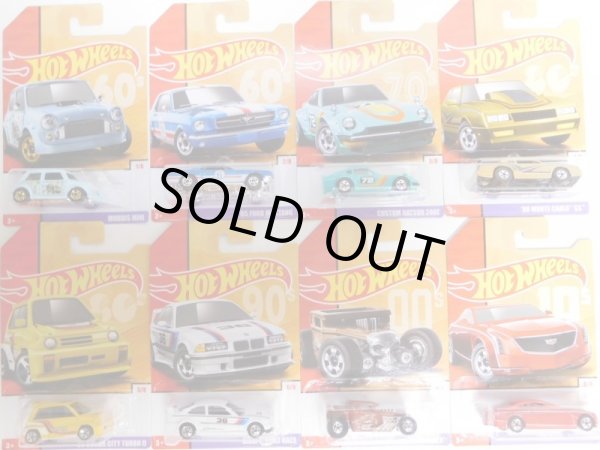 画像1: 2019 TARGET EXCLUSIVE THROWBACK RETRO 【8種セット】CUSTOM DATSUN 240Z/MORRIS MINI/BONE SHAKER/CADILLAC ELMIRAJ/'85 HONDA CITY TURBO II/'65 FORD MUSTANG/BMW E36 M3 RACE/'86 MONTE CARLO SS(再入荷未定）