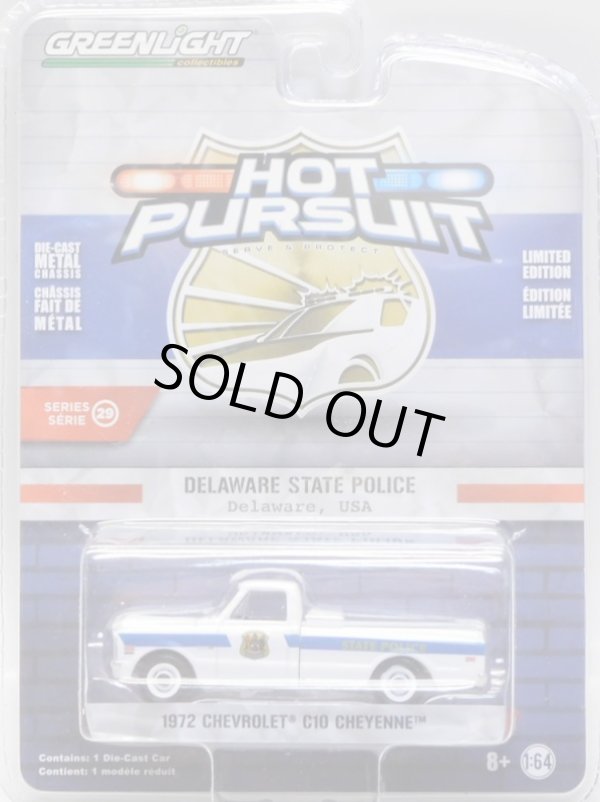 画像1: 2019 GREENLIGHT HOT PURSUIT S29 【1972 CHEVROLET C10 CHEYENNE】 WHITE/RR (DELAWARE STATE POLICE)