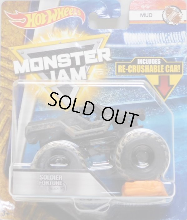 画像1: 2018 MONSTER JAM includes RE-CRUSHABLE CAR! 【SOLDIER FORTUNE】 FLAT BLACK (MUD)