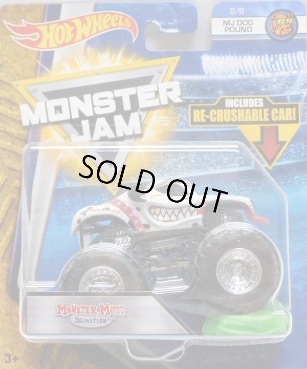 画像1: 2018 MONSTER JAM includes RE-CRUSHABLE CAR! 【MONSTER MUTT DALMATIAN】 WHITE (MJ DOG POUND)