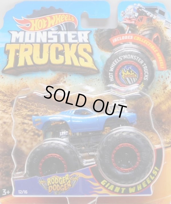 画像1: 2018 HW MONSTER TRUCKS! 【RODGER DODGER】 BLUE (includes COLLECTABLE WHEEL!)