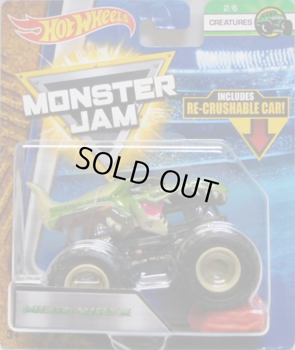 画像1: 2018 MONSTER JAM includes RE-CRUSHABLE CAR! 【MEGA WREX】 GREEN (CREATURES)