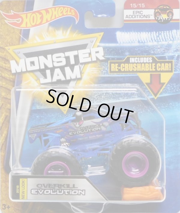 画像1: 2018 MONSTER JAM includes RE-CRUSHABLE CAR! 【OVERKILL EVOLUTION】 BLACK(EPIC ADDITIONS)(2018 NEW LOOK!)