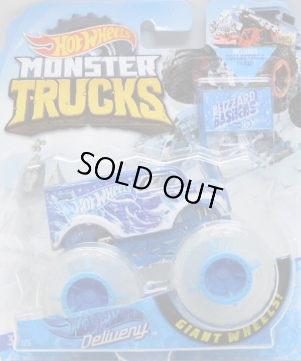 画像1: 2019 HW MONSTER TRUCKS! "BLIZZARD BASHERS"【HOT WHEELS DELIVERY (DAIRY DELIVERY)】 MET.BLUE (includes COLLECTABLE FLAGL!)