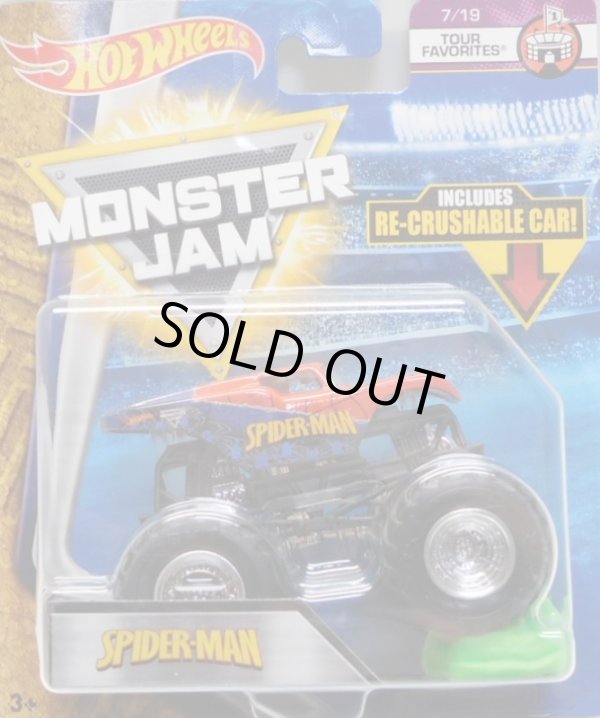 画像1: 2018 MONSTER JAM includes RE-CRUSHABLE CAR! 【SPIDER-MAN】 RED (TOUR FAVORITES)