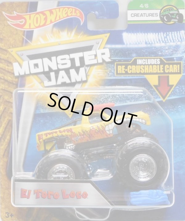 画像1: 2018 MONSTER JAM includes RE-CRUSHABLE CAR! 【EL TORO LOCO】 YELLOW (CREATURES)