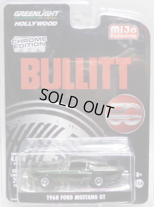 画像1: 2019 GREENLIGHT "HOLLYWOOD" MIJO EXCLUSIVE CHROME EDITION 【"BULLITT" 1968 FORD MUSTANG】DK.GREEN CHROME/RR