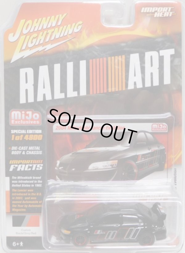 画像1: 2018 JOHNNY LIGHTNING "MIJO EXCLUSIVE" 【"RALLI ART" 2004 MITSUBISHI LANCER EVOLUTION】BLACK/RR