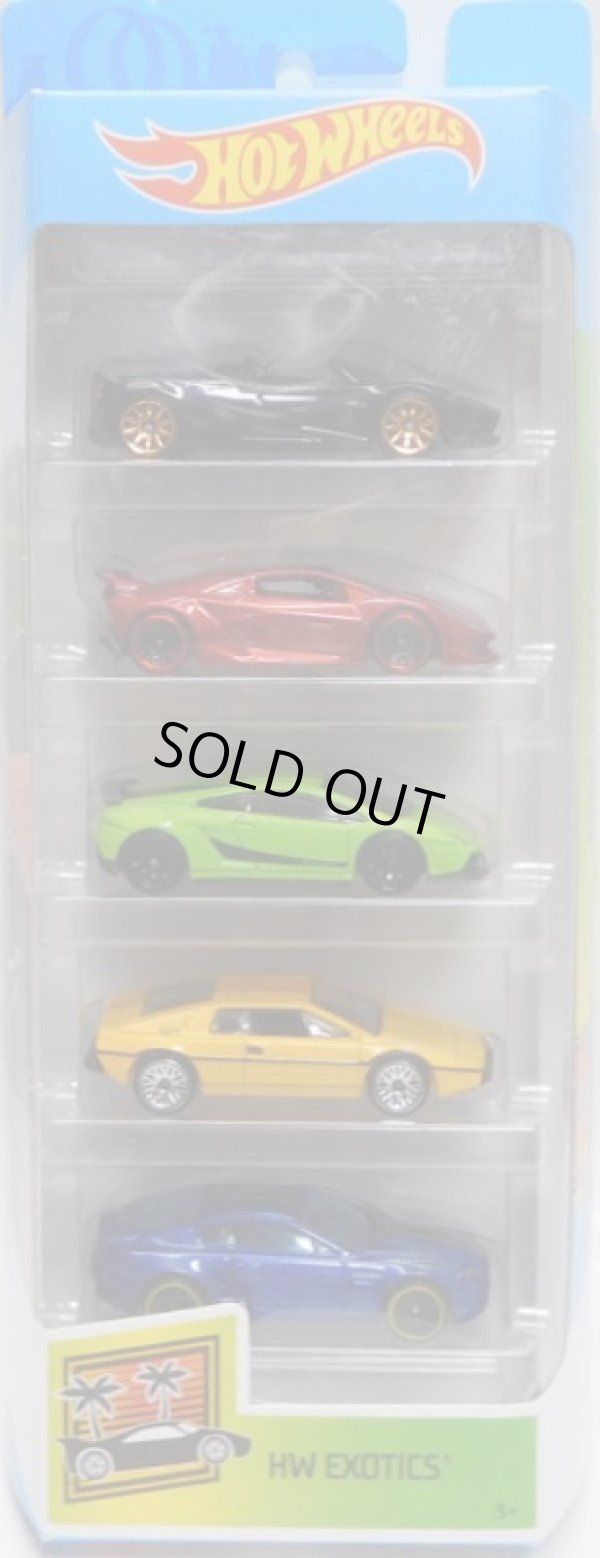 画像1: 2019 5PACK 【HW EXOTICS】'17 Pagani Huayra Roadster / Lamborghini Sesto Elemento / Lamborghini Gallardo LP 570-4 Superleggera / Lotus Esprit S1 / Aston Martin V8 Vantage