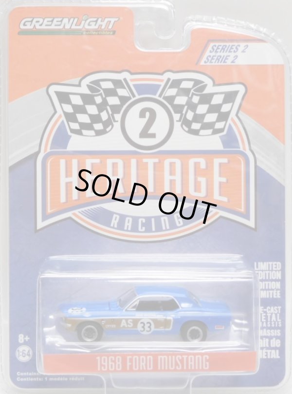 画像1: 2019 GREENLIGHT HERITAGE RACING S2【1968 FORD MUSTANG】 BLUE/RR