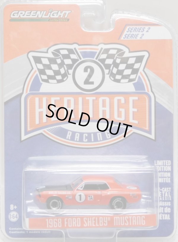 画像1: 2019 GREENLIGHT HERITAGE RACING S2【1968 FORD SHELBY MUSTANG】 RED/RR