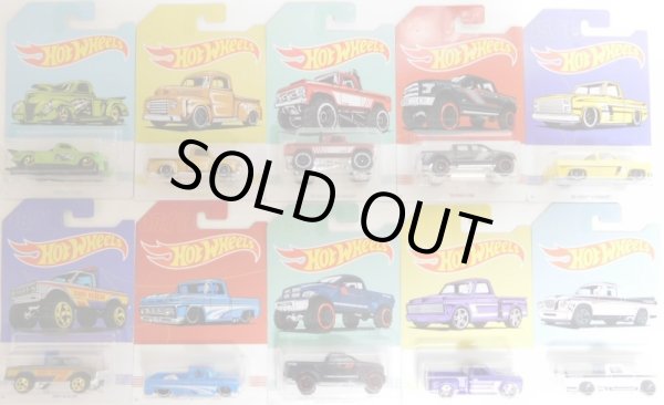 画像1: 2019 WALMART EXCLUSIVE "AMERICAN PICK UP"  【10種セット】 '40 Ford Pickup/'49 Ford F1/'70 Dodge Power Wagon/'15 Ford F-150/'83 Chevy Silverado/Path Beater/Custom '62 Chevy Pickup/Dodge Power Wagon/Custom '69 Chevy Pickup/'63 Studebaker Champ(予約不可）