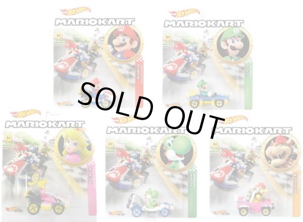 画像1: 【仮予約】PRE-ORDER - 2019 HW MARIO KART【Aアソート 5種セット】MARIO/LUIGI/PEACH/YOSHI/BOWSER (6月下旬入荷予定）