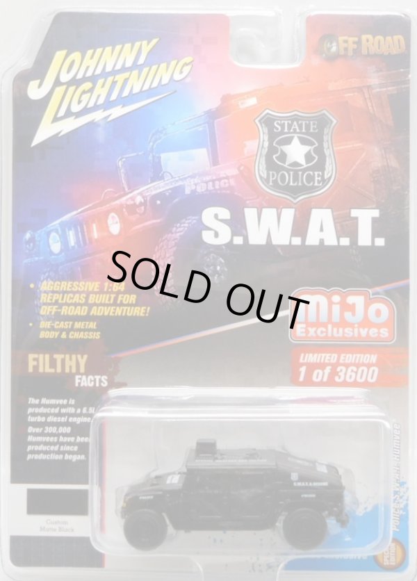 画像1: 2019 JOHNNY LIGHTNING "MIJO EXCLUSIVE" 【"S.W.A.T." PILICE SWAT HUMVEE】BLACK/RR(予約不可）