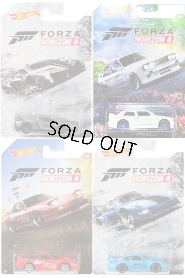 画像1: 2019 HW AUTO MOTIVE 【FORZA (ASTON MARTINとSHELBY COBRAを除く4種セット)】'96 NISSAN 180SX TYPE X/LAMBORGHINI VENENO/'92 BMW M3/PORSCHE 911 GT2