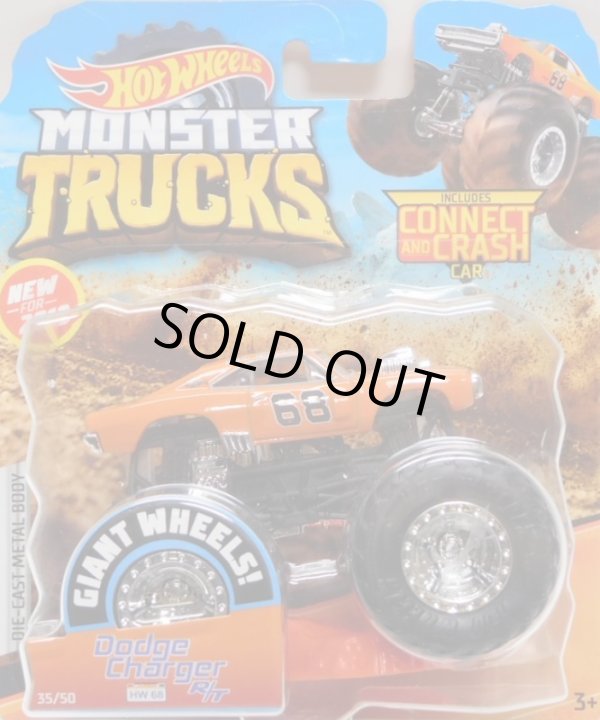 画像1: 2019 HW MONSTER TRUCKS! 【DODGE CHARGER R/T (HW68)】  ORANGE (includes CONNECT AND CRASH CAR)