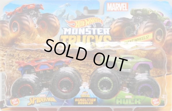 画像1: 2019 HW MONSTER TRUCKS! 2PACK 【SPIDER-MAN/HULK】 