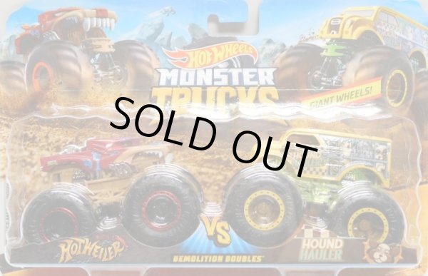 画像1: 2019 HW MONSTER TRUCKS! 2PACK 【HOT WEILER/HOUND HAULER (DAIRY DELIVERY)】 