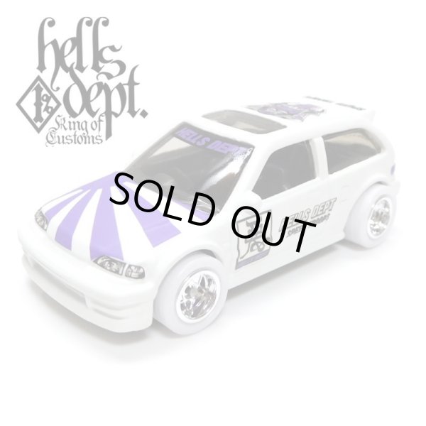 画像1: HELLS DEPT 2019 - JDC13 【'90 HONDA CIVIC EF "KANJO" (カスタム完成品)】WHITE/RR（送料サービス適用外）