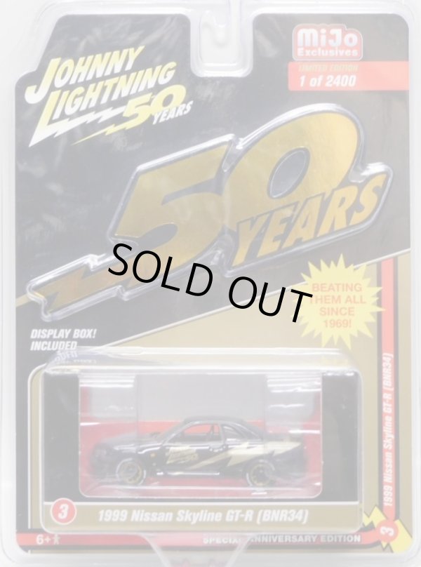 画像1: 2019 JOHNNY LIGHTNING "MIJO EXCLUSIVE" 【"BLACK AND GOLD" 1999 NISSAN SKYLINE GT-R (BNR34)】BLACK-GOLD/RR(予約不可）