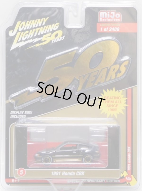 画像1: 2019 JOHNNY LIGHTNING "MIJO EXCLUSIVE" 【"BLACK AND GOLD" 1991 HONDA CRX】BLACK-GOLD/RR(予約不可）