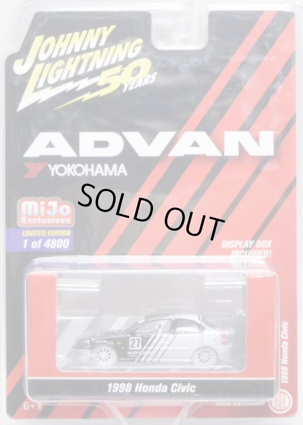 画像1: 2019 JOHNNY LIGHTNING "MIJO EXCLUSIVE" 【"ADVAN" 1998 HONDA CIVIC】WHITE/RR(WHITE LIGHTNING)(予約不可）