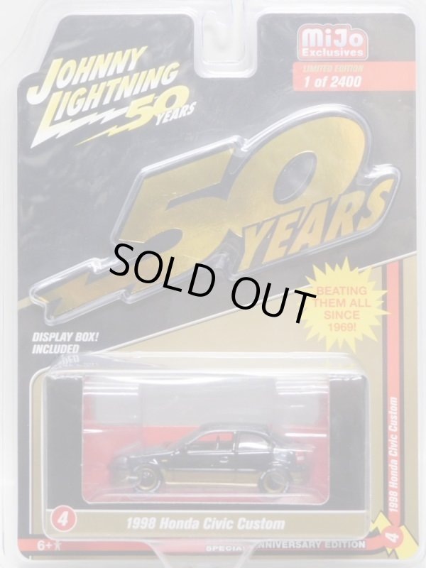 画像1: 2019 JOHNNY LIGHTNING "MIJO EXCLUSIVE" 【"BLACK AND GOLD" 1998 HONDA CIVIC CUSTOM】BLACK-GOLD/RR(予約不可）