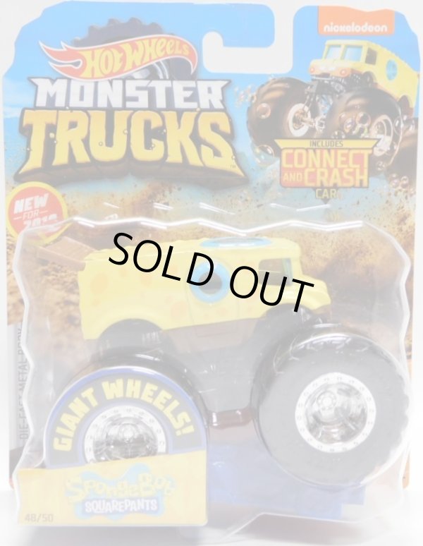 画像1: 2019 HW MONSTER TRUCKS! 【SPONGEBOB SQUAREPANTS】 YELLOW (includes CONNECT AND CRASH CAR)