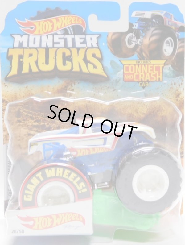 画像1: 2019 HW MONSTER TRUCKS! 【HOT WHEELS RACING】 RACE TEAM WHITE (includes CONNECT AND CRASH CAR)