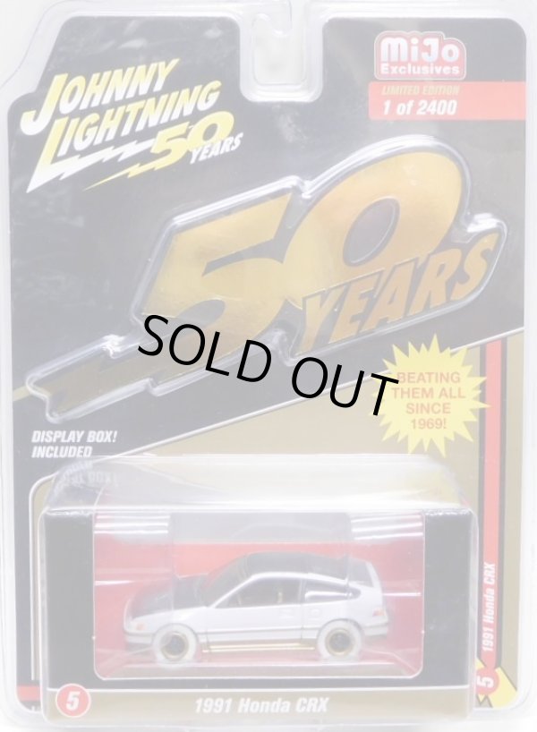 画像1: 2019 JOHNNY LIGHTNING "MIJO EXCLUSIVE" 【"BLACK AND GOLD" 1991 HONDA CRX】WHITE/RR(WHITE LIGHTNING)(予約不可）