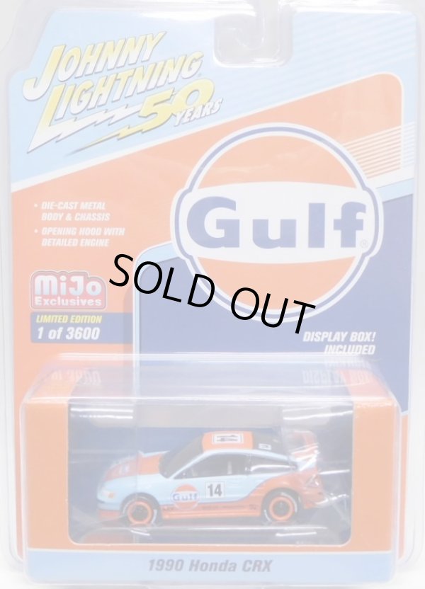 画像1: 2019 JOHNNY LIGHTNING "MIJO EXCLUSIVE" 【"GULF" 1990 HONDA CRX】LT.BLUE-ORANGE/RR(予約不可）