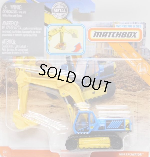 画像1: 2019 REAL WORKING RIGS 【MBX EXCAVATOR】 YELLOW-LT.BLUE